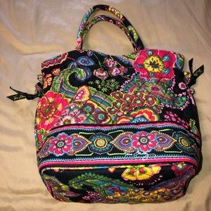 Vera Bradley Symphony in Hue bucket drawstring small tote